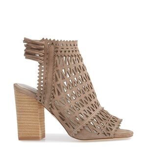 Jeffrey Campbell Ottawa Sandal Taupe Stacked Wood